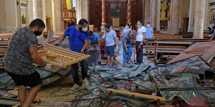 Cristianos Beirut afectados explosión