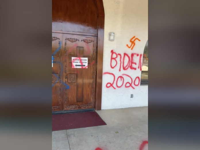 Catedral católica California vandalizada